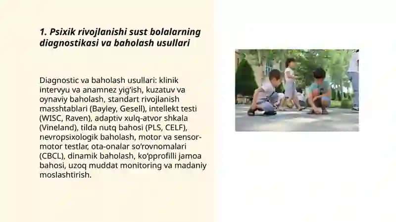 Psixik rivojlanishi sust bolalarning psixologiyasi 3