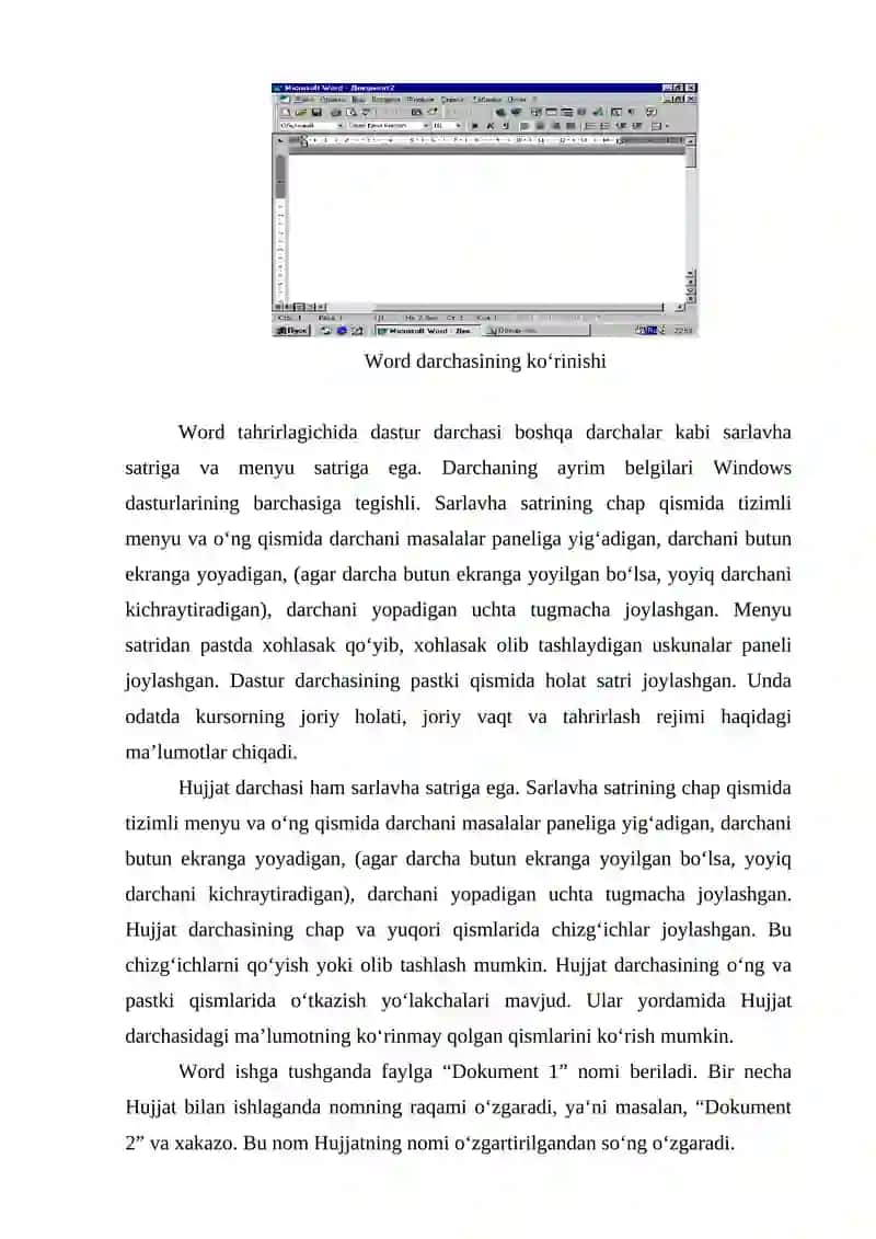 Microsoft Word tahrirlagichi 3