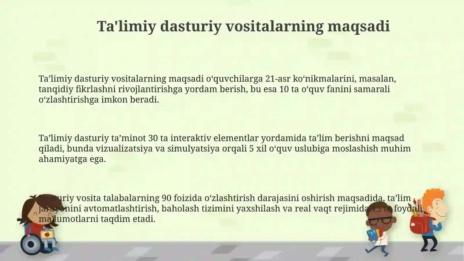 Pedagogik dasturiy ta'minot vositalarini yaratish 3