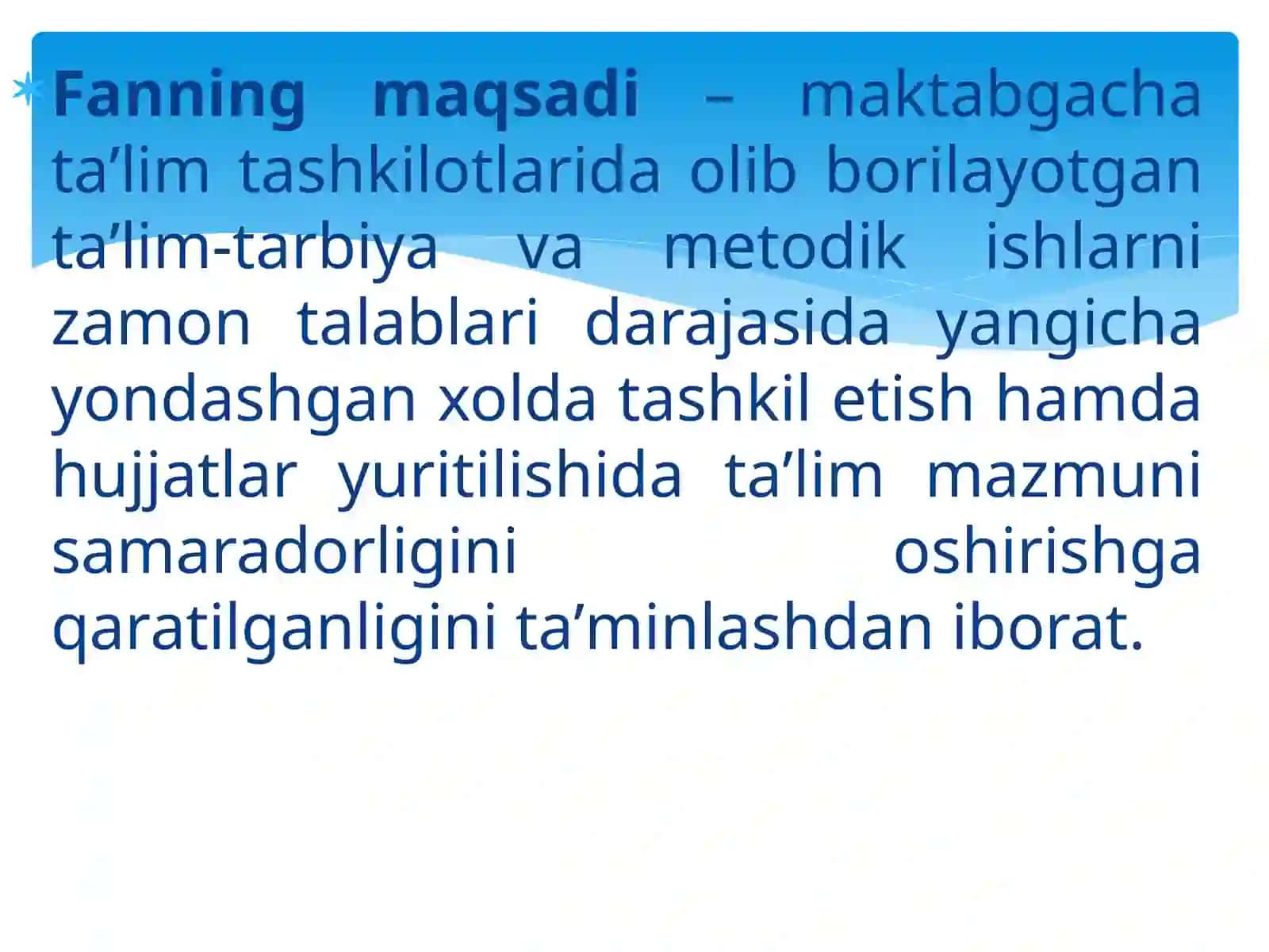 “TARBIYACHI ISH HUJJATLARI” fani haqida tushuncha, maqsadi va vazifalari 3