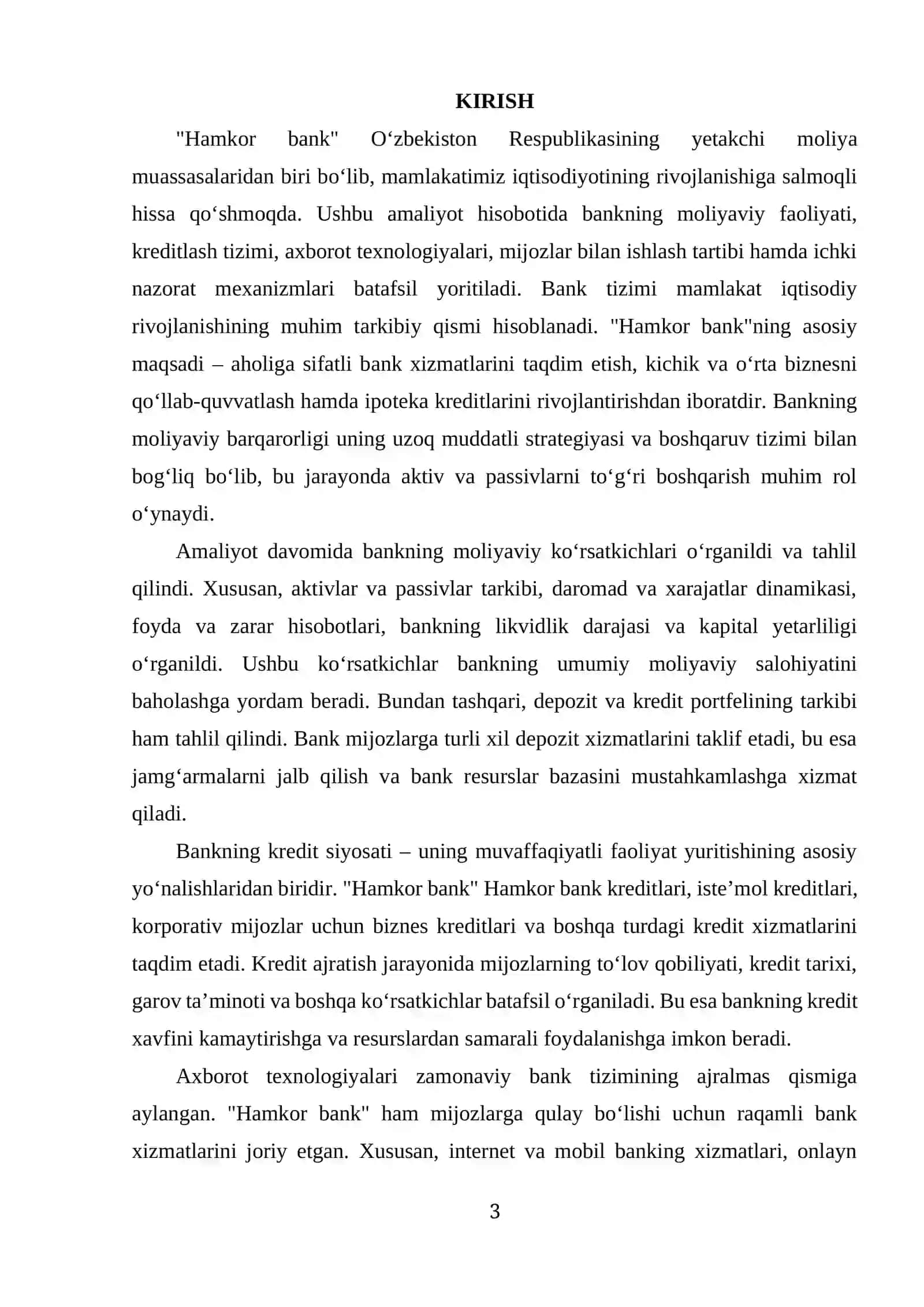 Hamkor Bank Amaliyot Hisoboti 3