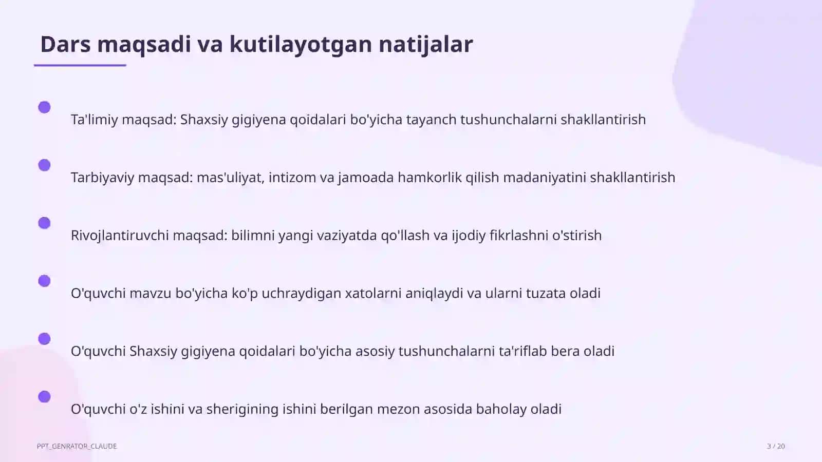 Shaxsiy gigiyena qoidalari (1-sinf) 3