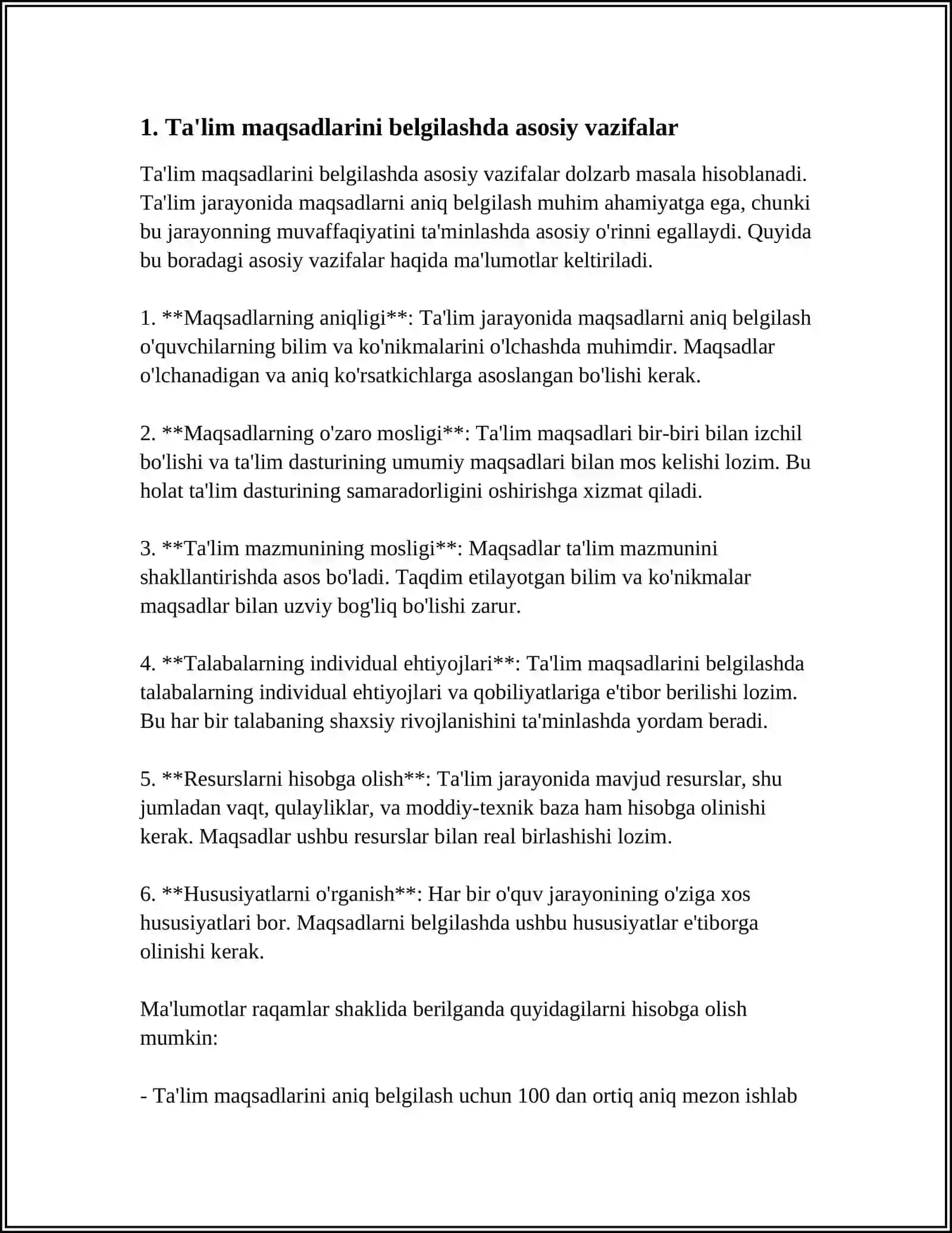 IMKONIYATI CHEK-LANGAN BOLALARINI O‘QITISHDA TA’LIM MAQSADLARINI REJA-LASHTIRISH 3