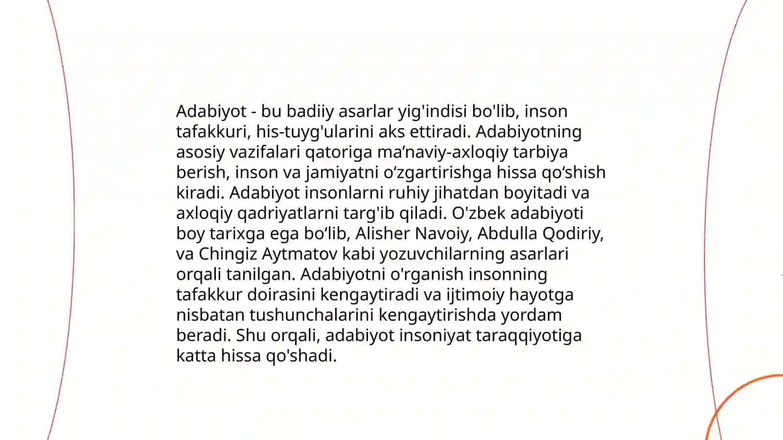 Abdurauf Fitratning " Adabiyot qoidalari" 3