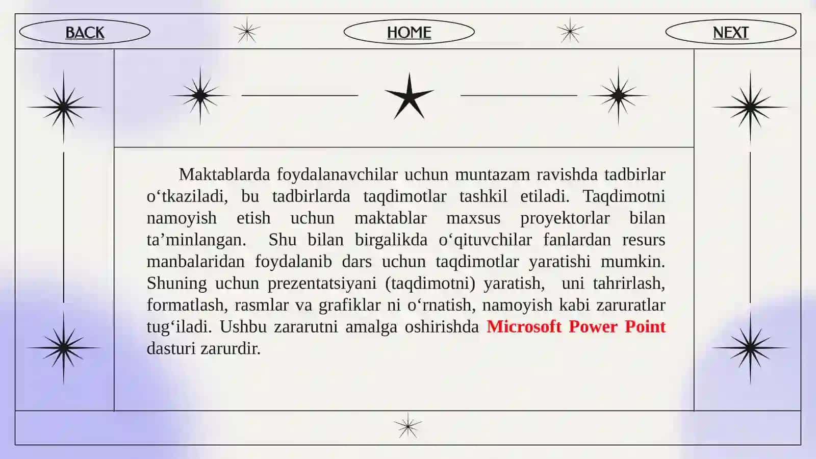 Taqdimotlar bilan ishlash texnologiyasi 3