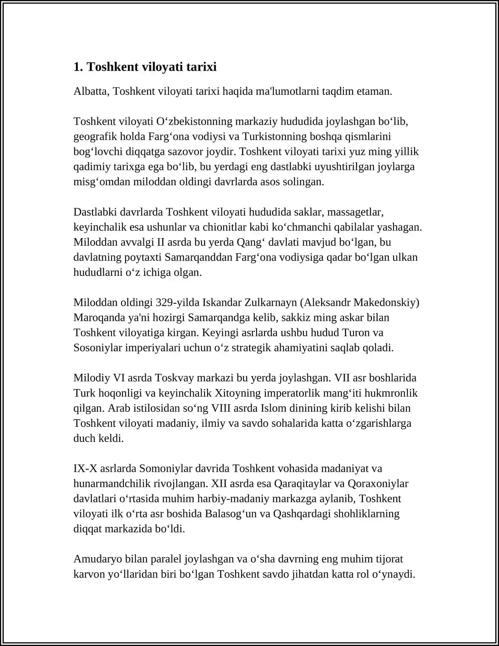 Toshkent Viloyati Tarixi 3