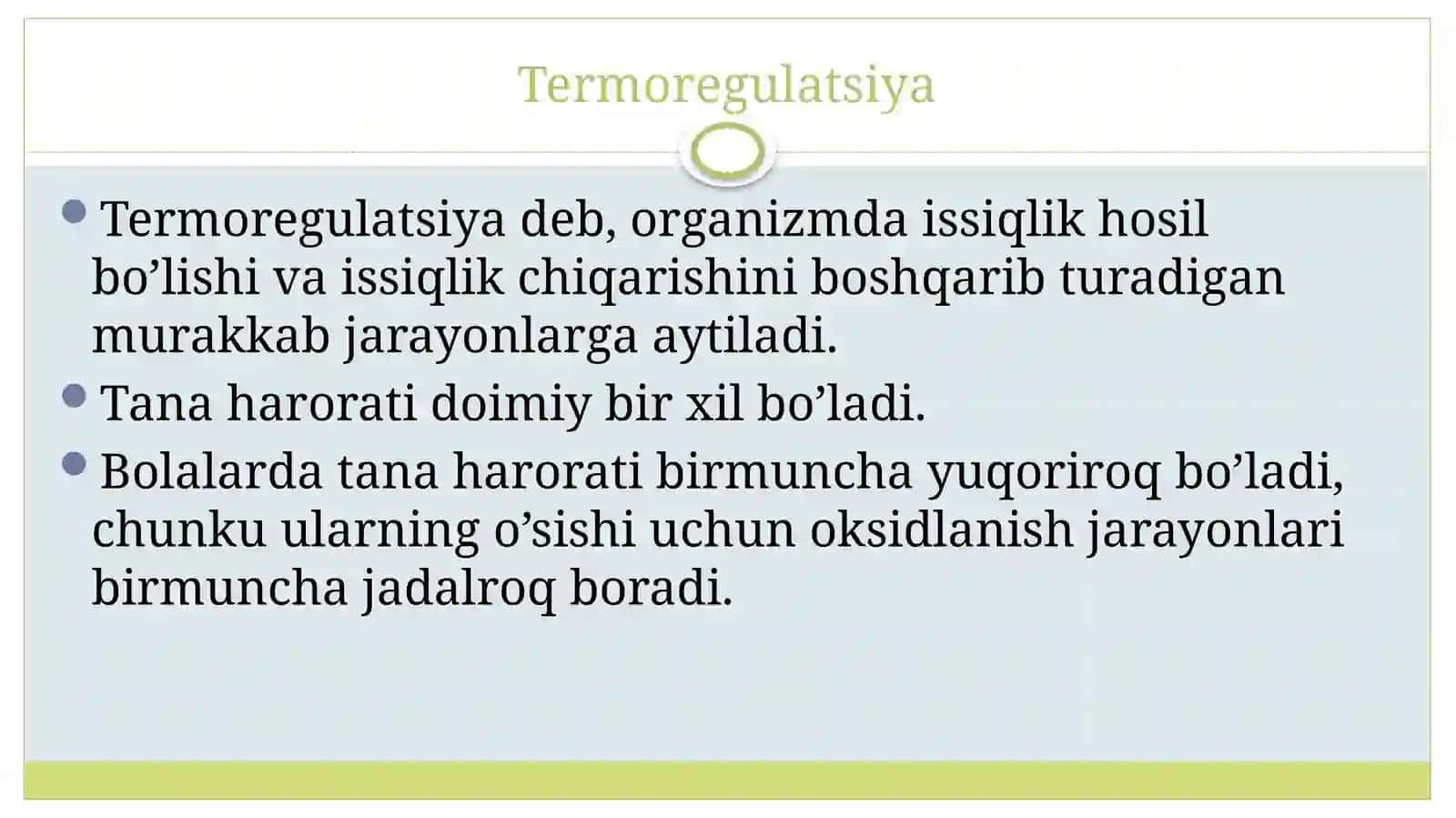 Termometriya. Tanaharoratinio‘lchash texnikasi va uni registratsiya qilish 3