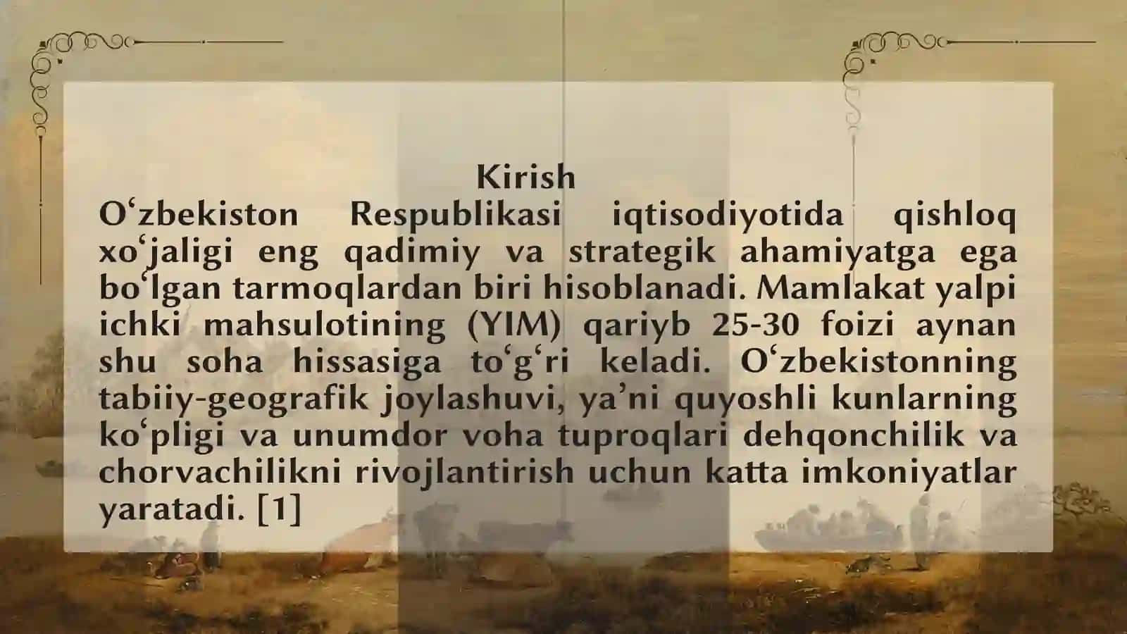 Oʻzbekiston qishloq xoʻjaligi (19ta slayd) 3