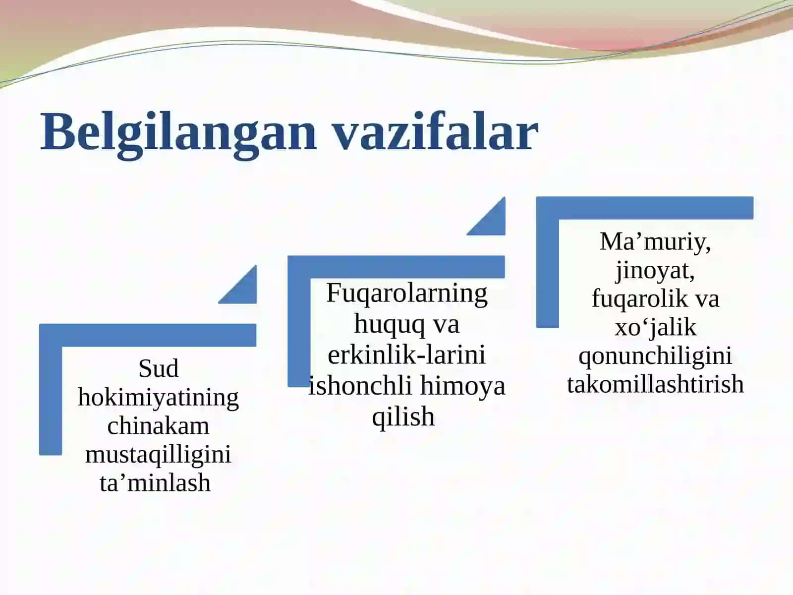 QONUN USTUVORLIGINI TA’MINLASH VA SUD HUQUQ TIZIMINI YANADA ISLOHOTLARI 3