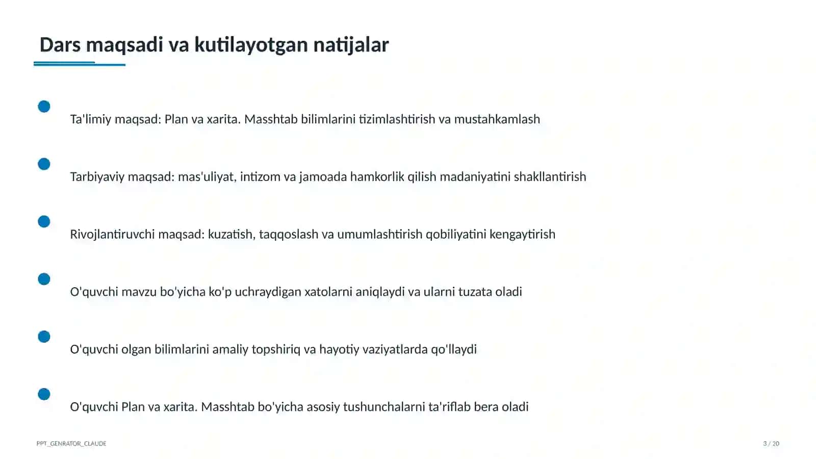 Plan va xarita. Masshtab (5-sinf) 3