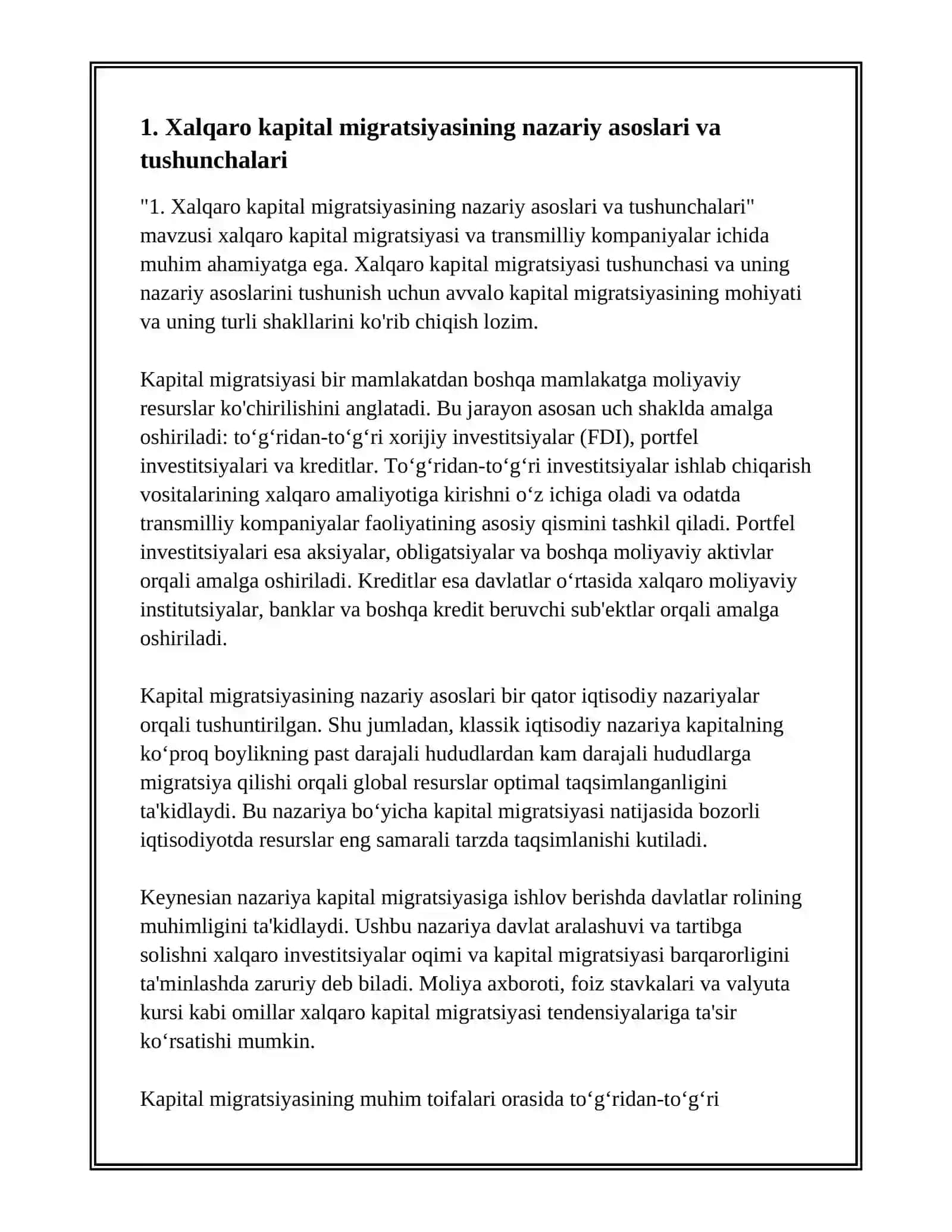 XALQARO KAPITAL MIGRATSIYASI VA TRANSMILLIY KOMPANIYALAR 3