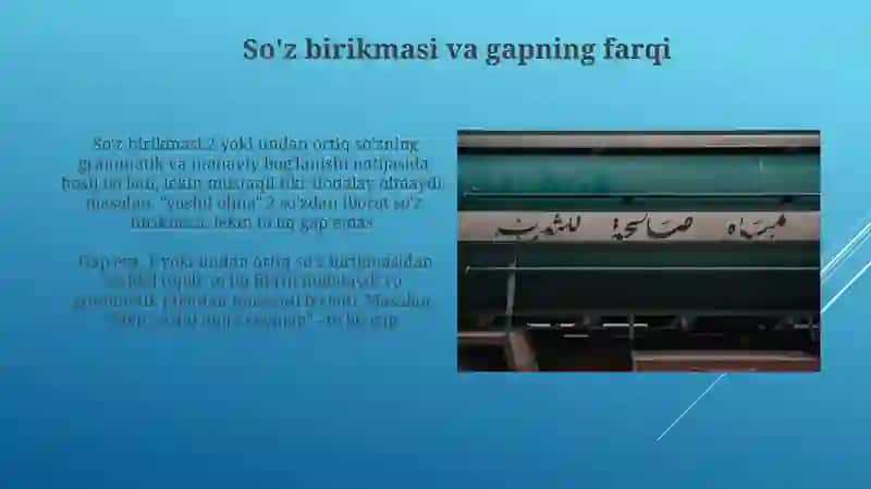 So'z birikmasi. Gap 3