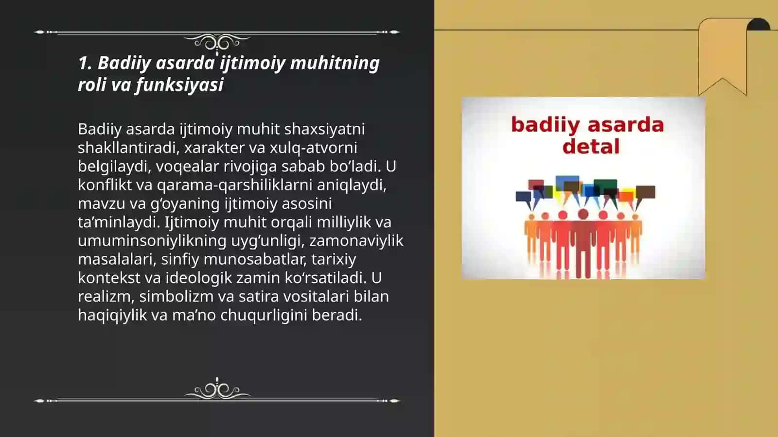 Badiiy Asarda Ijtimoiy Muhit, Zamonaviylik, Milliylik Umuminsoniylik 3
