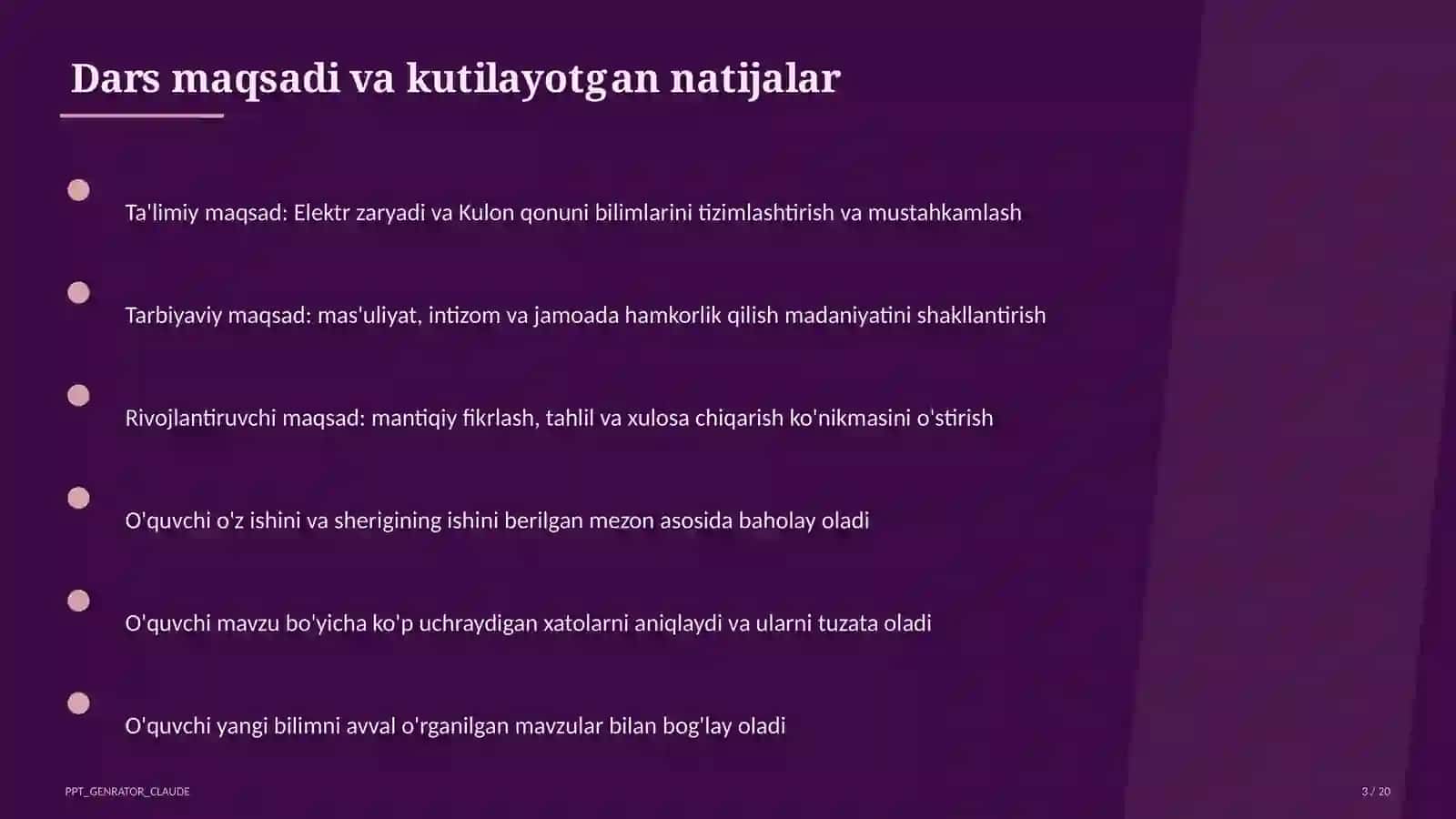 Elektr zaryadi va Kulon qonuni (8-sinf) 3