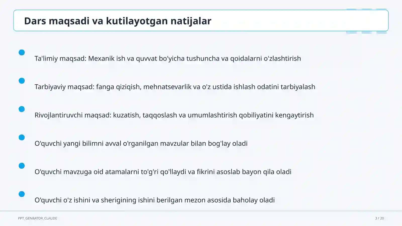 Mexanik ish va quvvat (7-sinf) 3