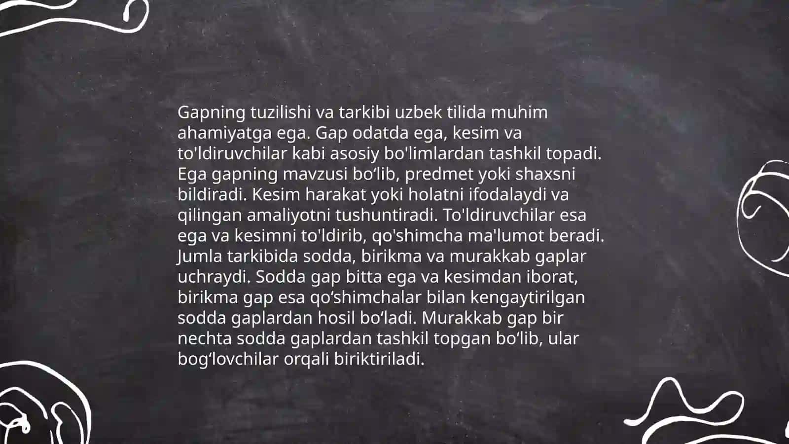 Boshlang'ich ta'limda gap ustida ishlash vazifalari 3