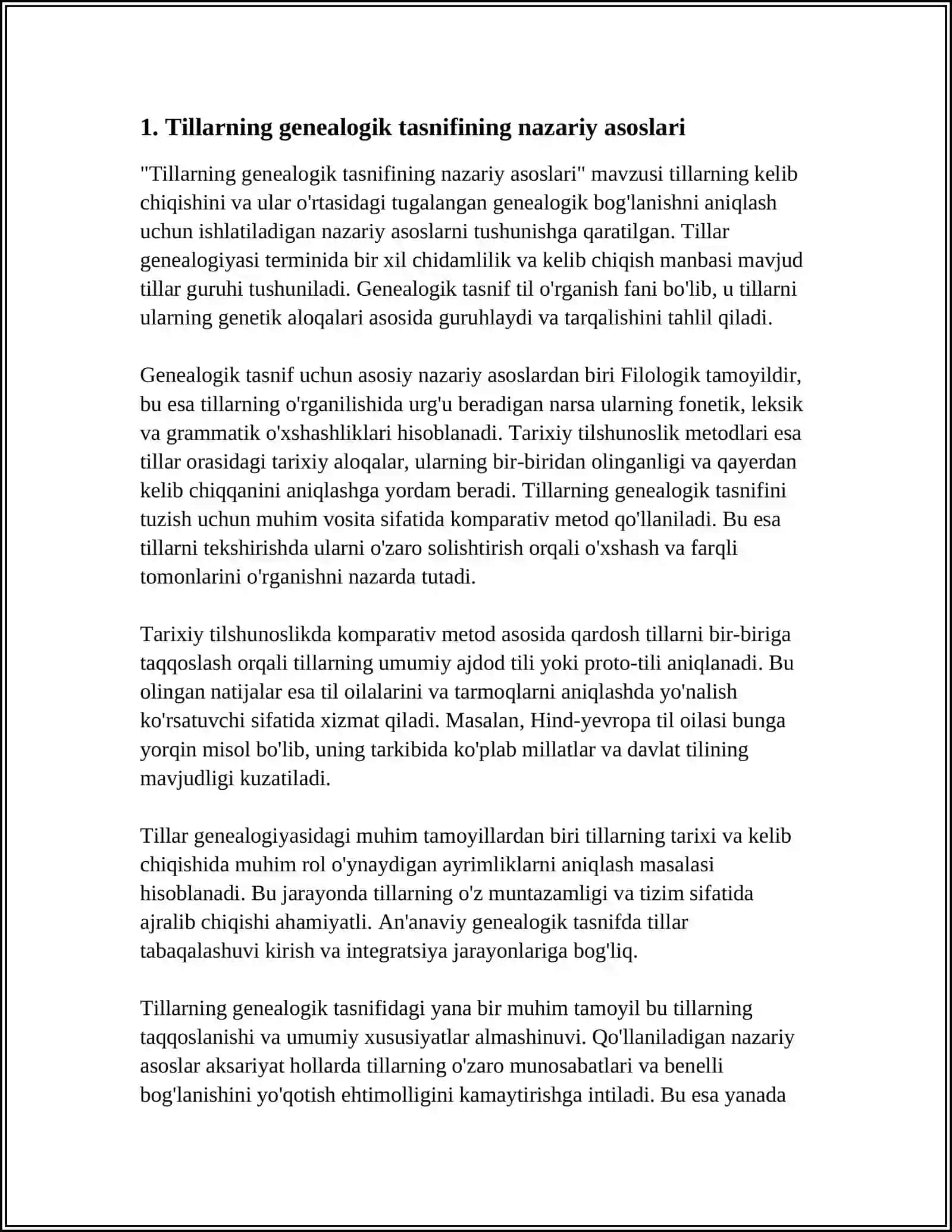 TILLARNING GENEALOGIK TASNIFI 3