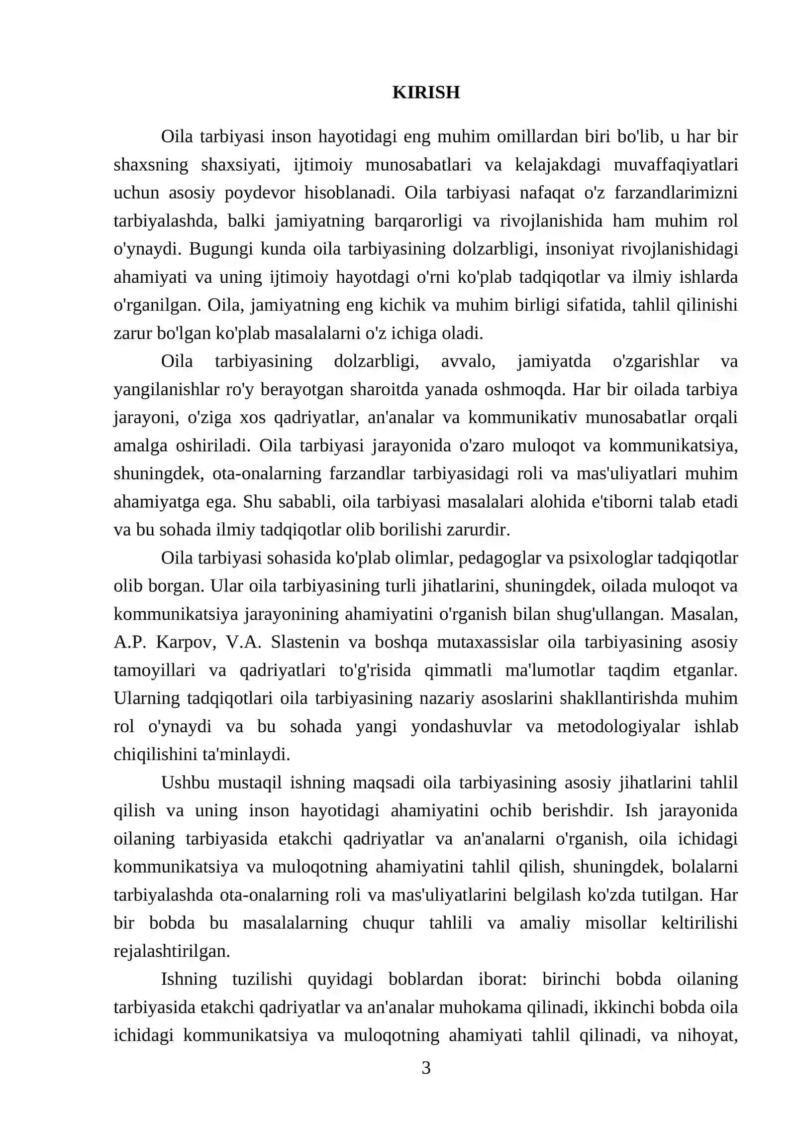 Oila tarbiyasi 3