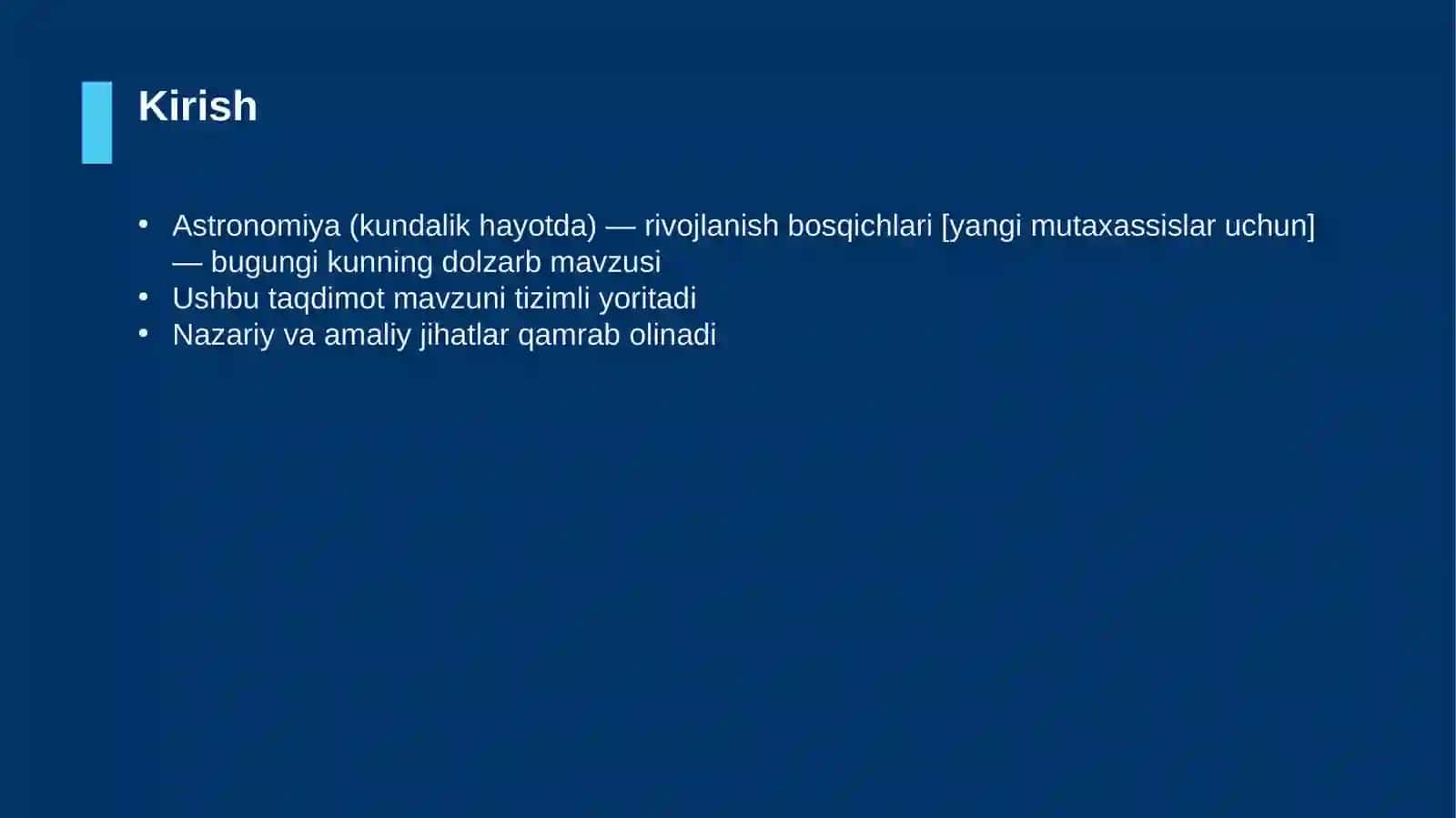Astronomiya (kundalik hayotda) — rivojlanish bosqichlari [yangi mutaxassislar uchun] 3