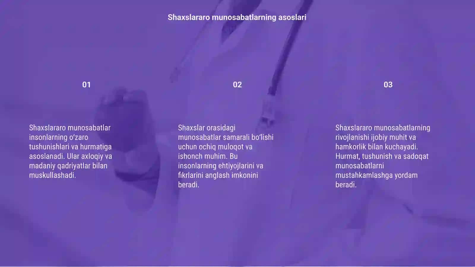 Shaxslararo munosabatlarning asoslari 3