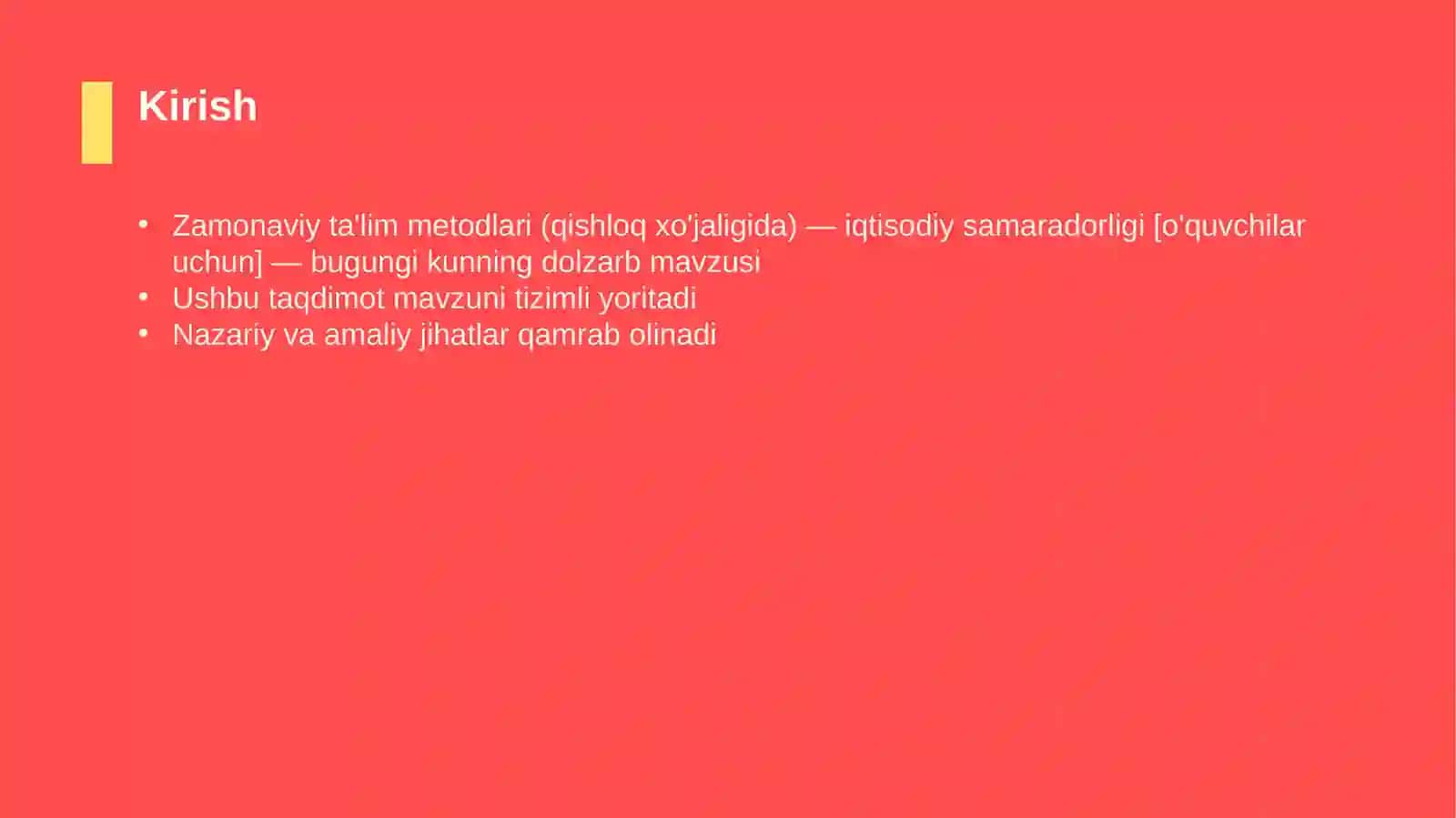 Zamonaviy ta'lim metodlari (qishloq xo'jaligida) — iqtisodiy samaradorligi [o'quvchilar uchun] 3