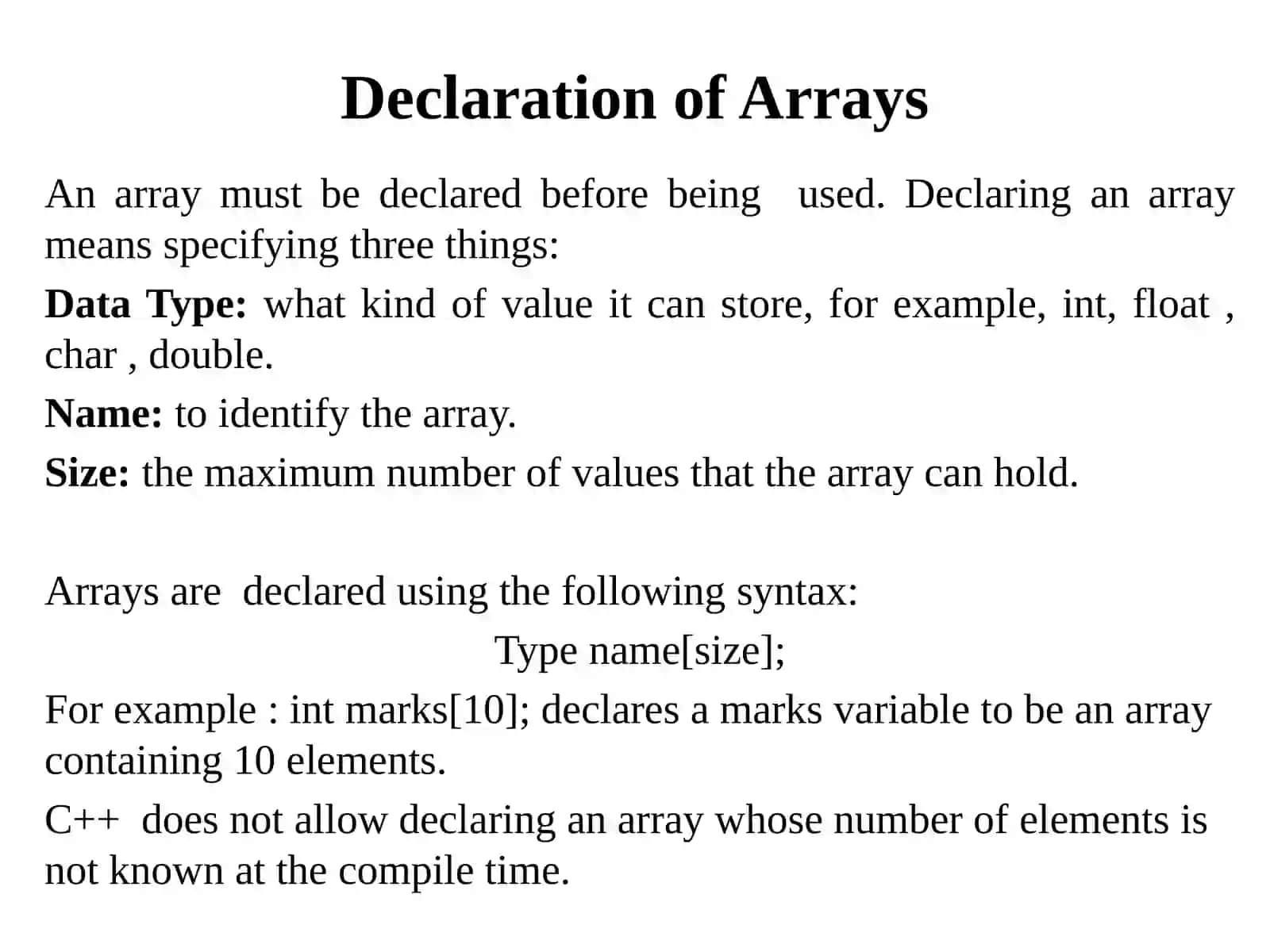 Arrays 3