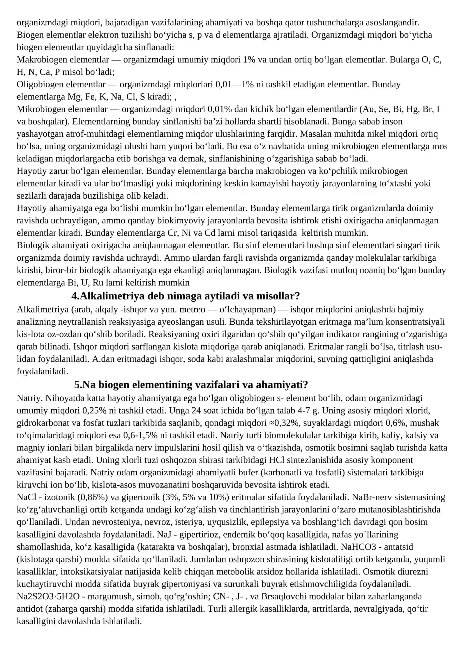 TIBBIY KIMYO TIBBIYOT OLIYGOHLARI UCHUN HAYITOV SIROJIDDIN ILHOMJON O`GLI 2023 – YIL (I-semestr) TIBBIY KIMYODAN ORALIQ SAVOLLARI VA JAVOBLARI 3