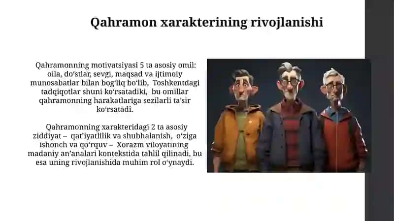 Xarekter mavzusi 3