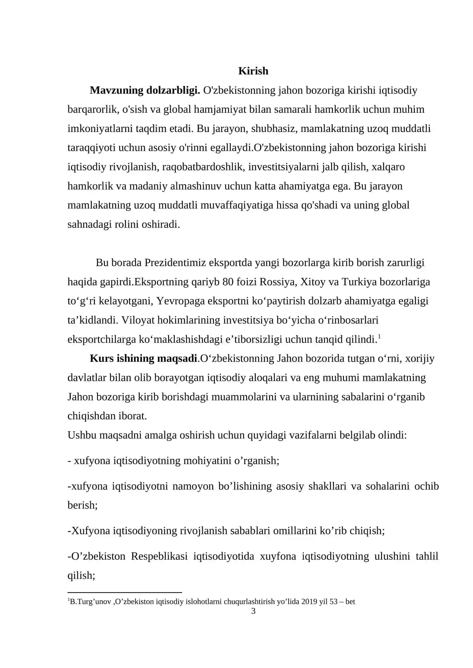 O‘ZBEKISTONNING JAHON BOZORIGA KIRIB KELISH MUAMMOLARI 3