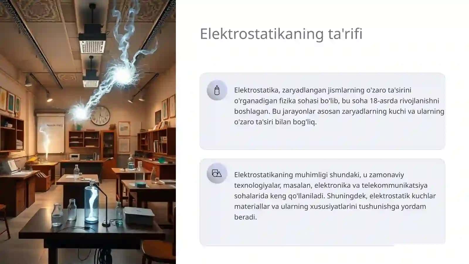 Elektrostatikaning asosiy tushunchalari va zaryadlarni saqlanish qonuni 3