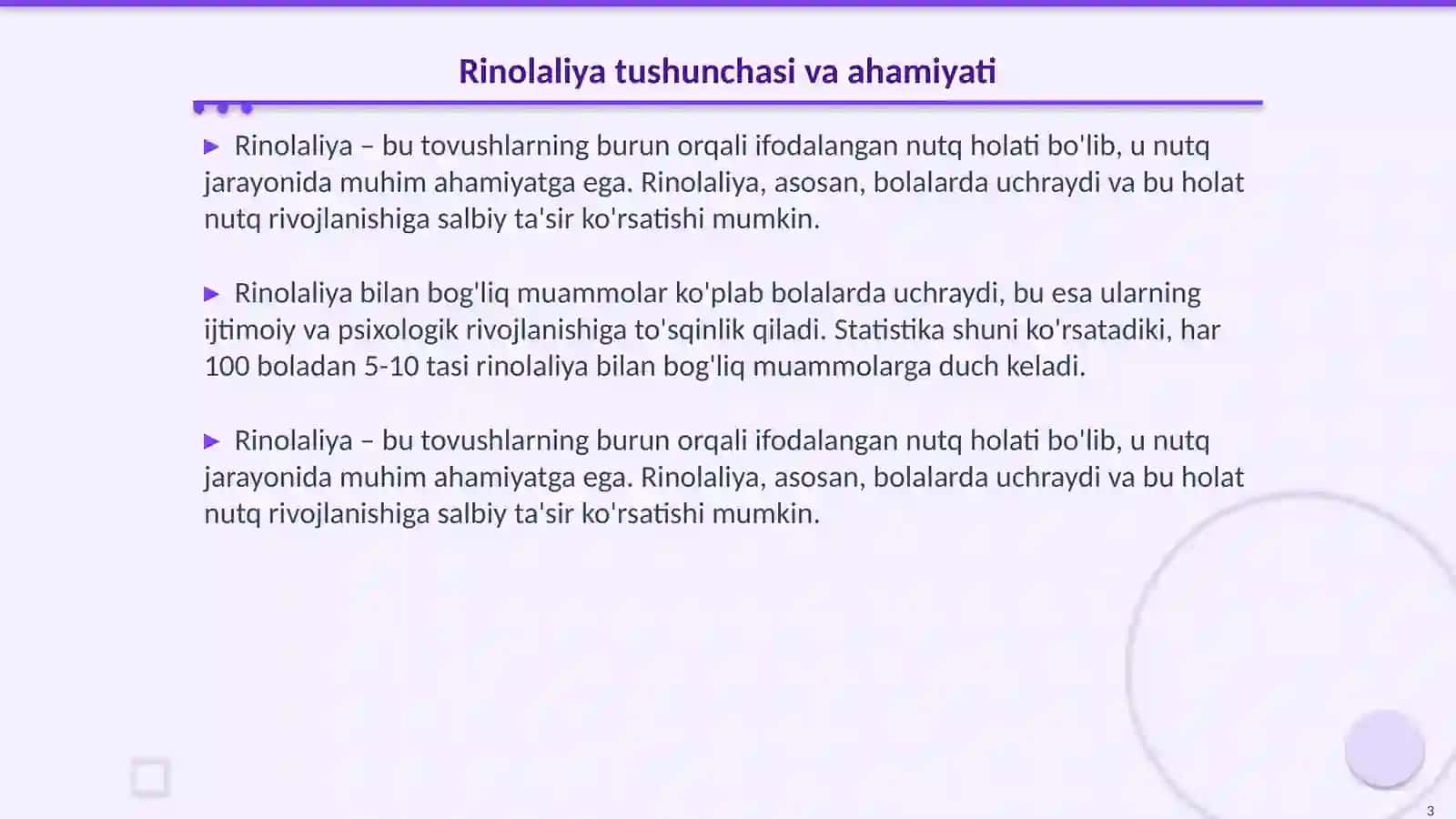 Rinolaliyada tovushlarni nutqqa qoyishning oziga xos xususiyatlari 3
