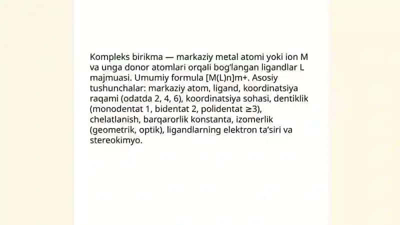 Kompleks birikmalar 3