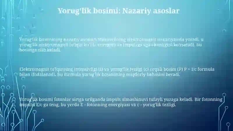 Yorugʻliknibosimi. Lebedevtajribalari 3