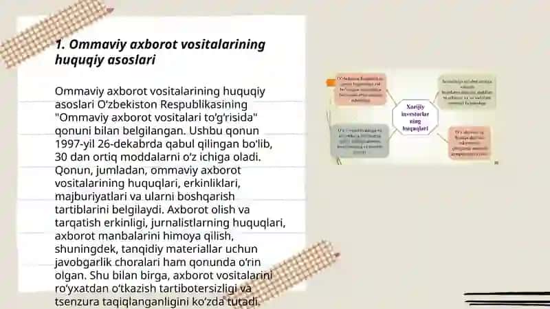 Ommaviy axborot vositalarining huquqiy asoslari 3