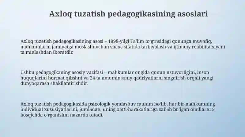 Axloq tuzatish pedagogikasi asoslari 3