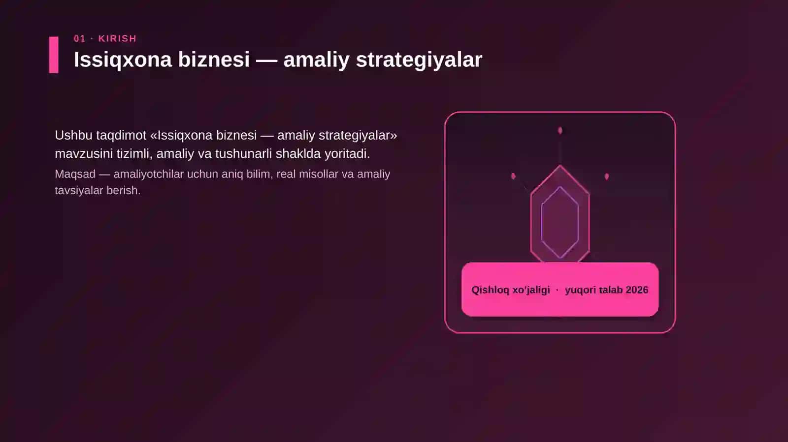 Issiqxona biznesi — amaliy strategiyalar 3