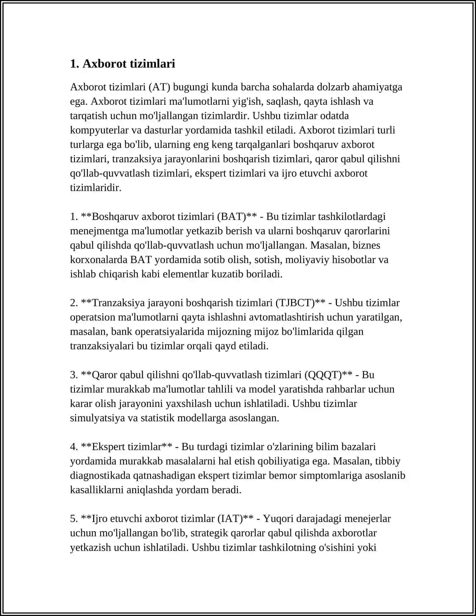 AXBOROT TEXNALOGIYALARI 3
