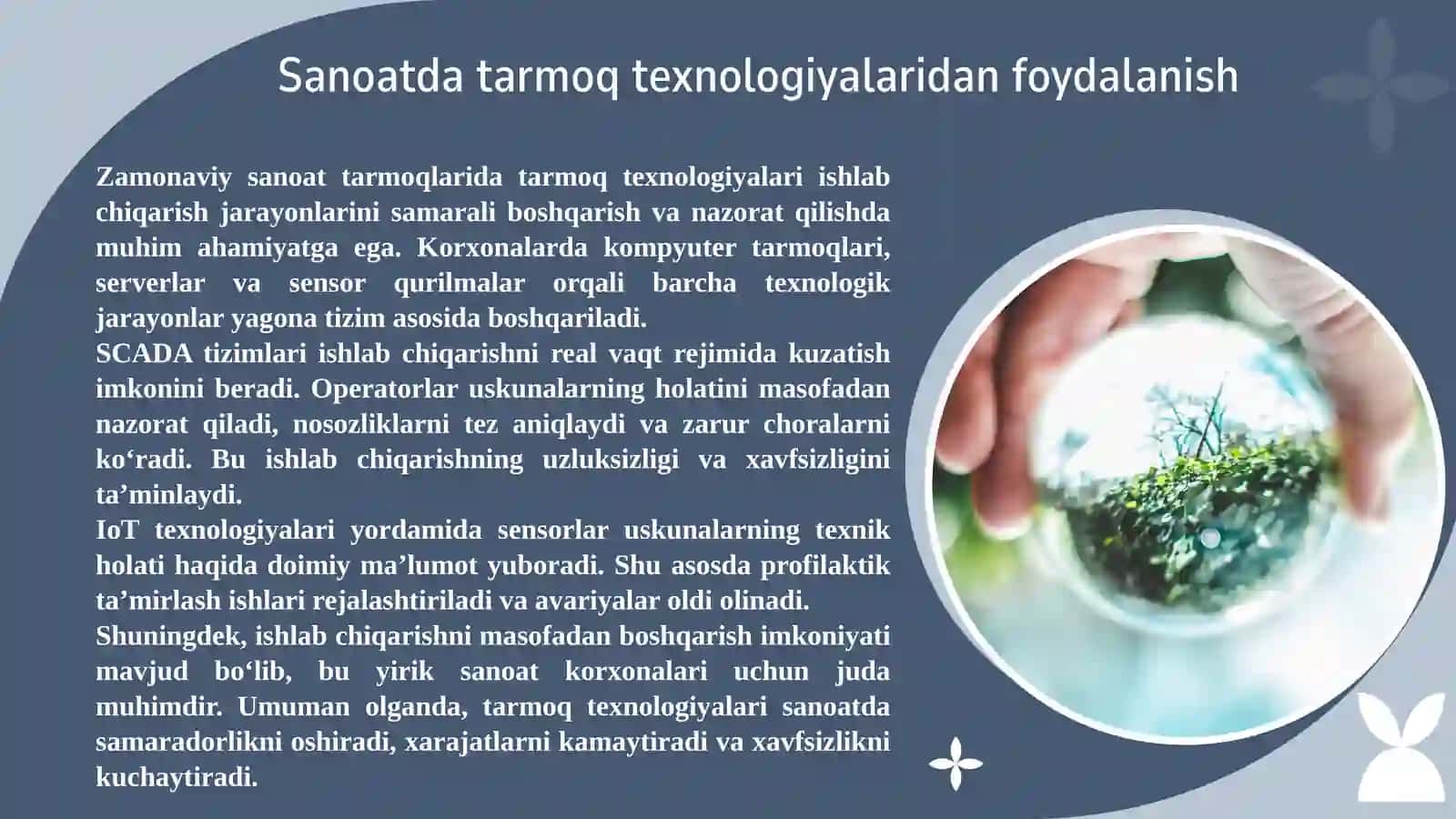 Xalq xo‘jaligining turli sohalari va tarmoqlarida tarmoq texnologiyalaridan foydalanish 3