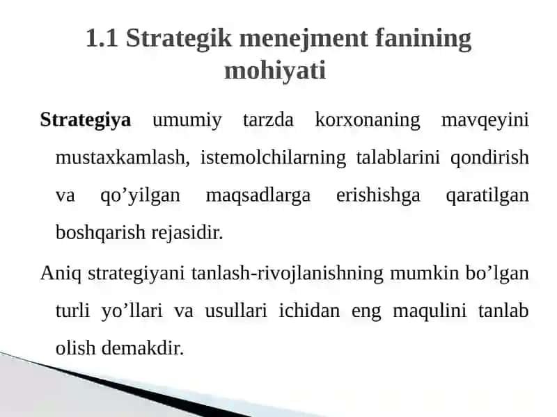 Strategik boshqaruv 3