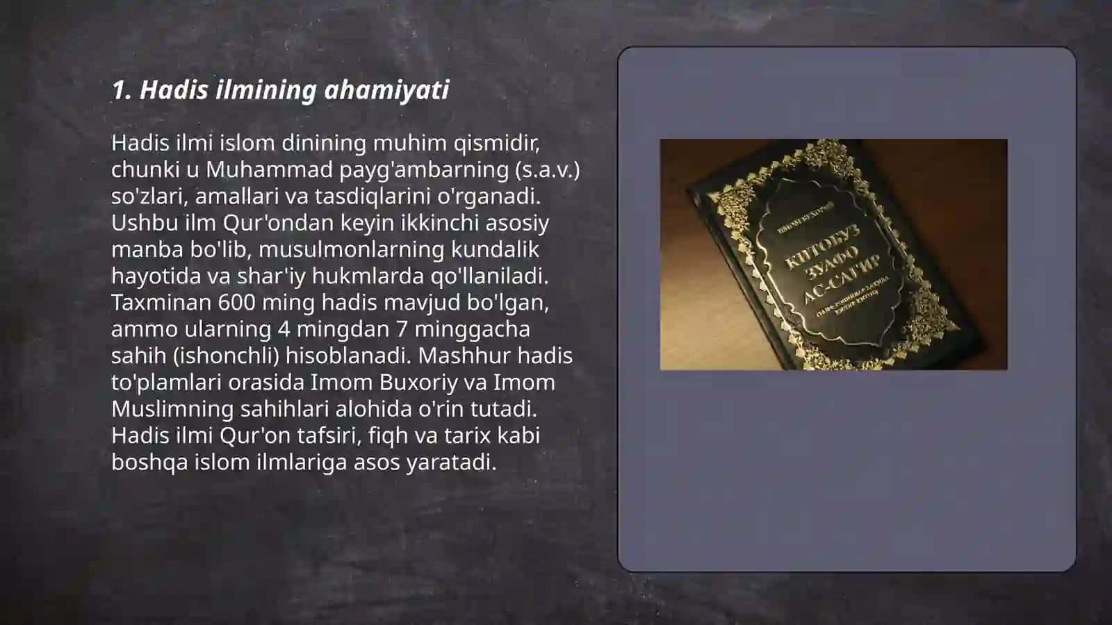 Imom Buxoriy va Imom Termiziyning hadis ilmiga qoʻshgan hadislarni qiyosiy tahlili 3