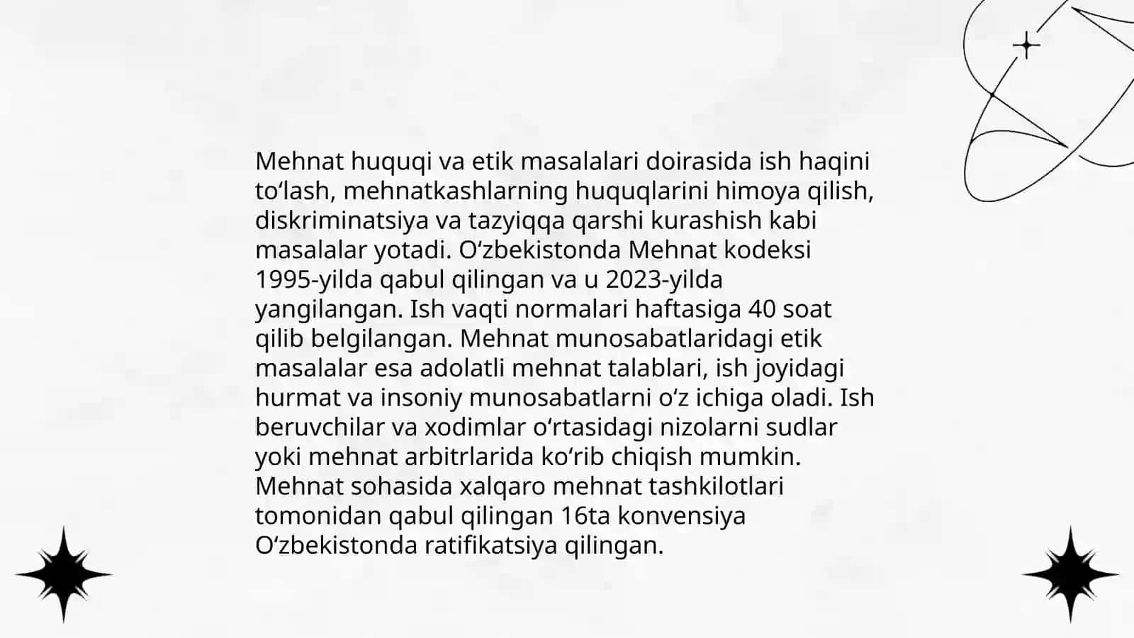 Mehnat huquqining predmeti va bioetikaning asosiy vazifalari 3