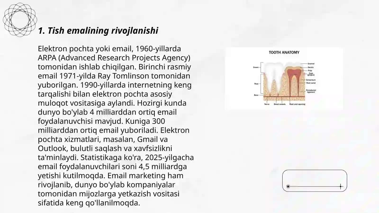 Tishning qattiq toʻqimalari emal sement Dentinlarning rivojlanishi 3