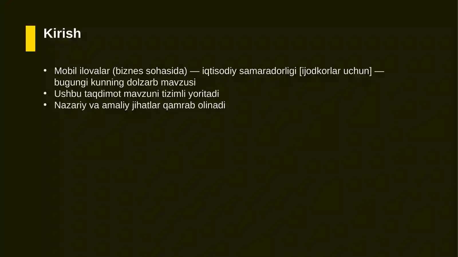 Mobil ilovalar (biznes sohasida) — iqtisodiy samaradorligi [ijodkorlar uchun] 3