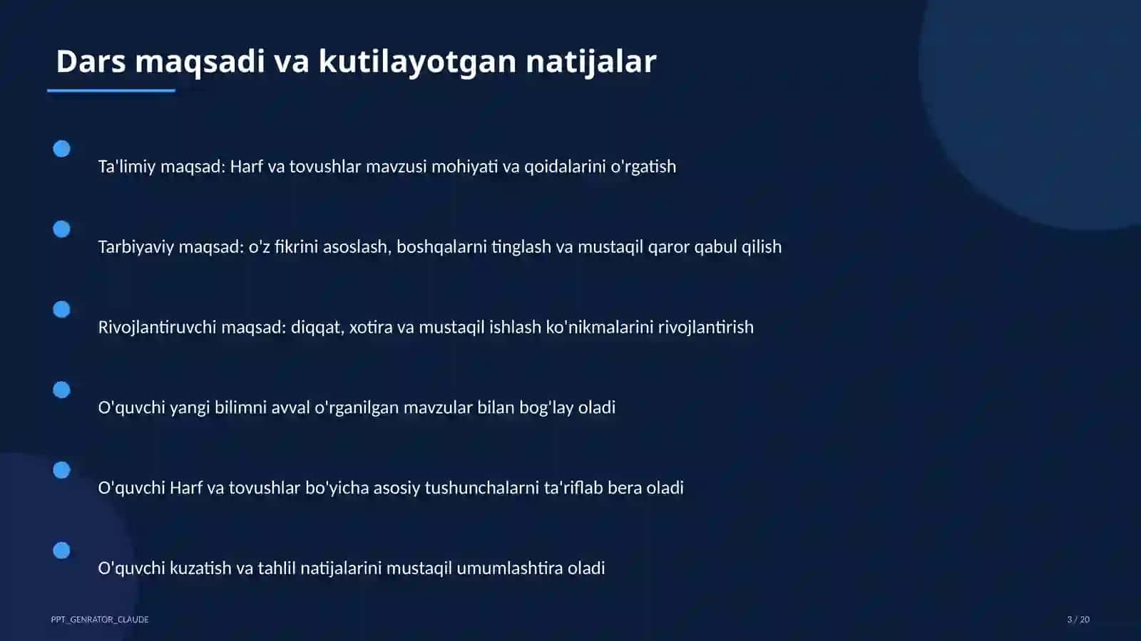 Harf va tovushlar (1-sinf) 3