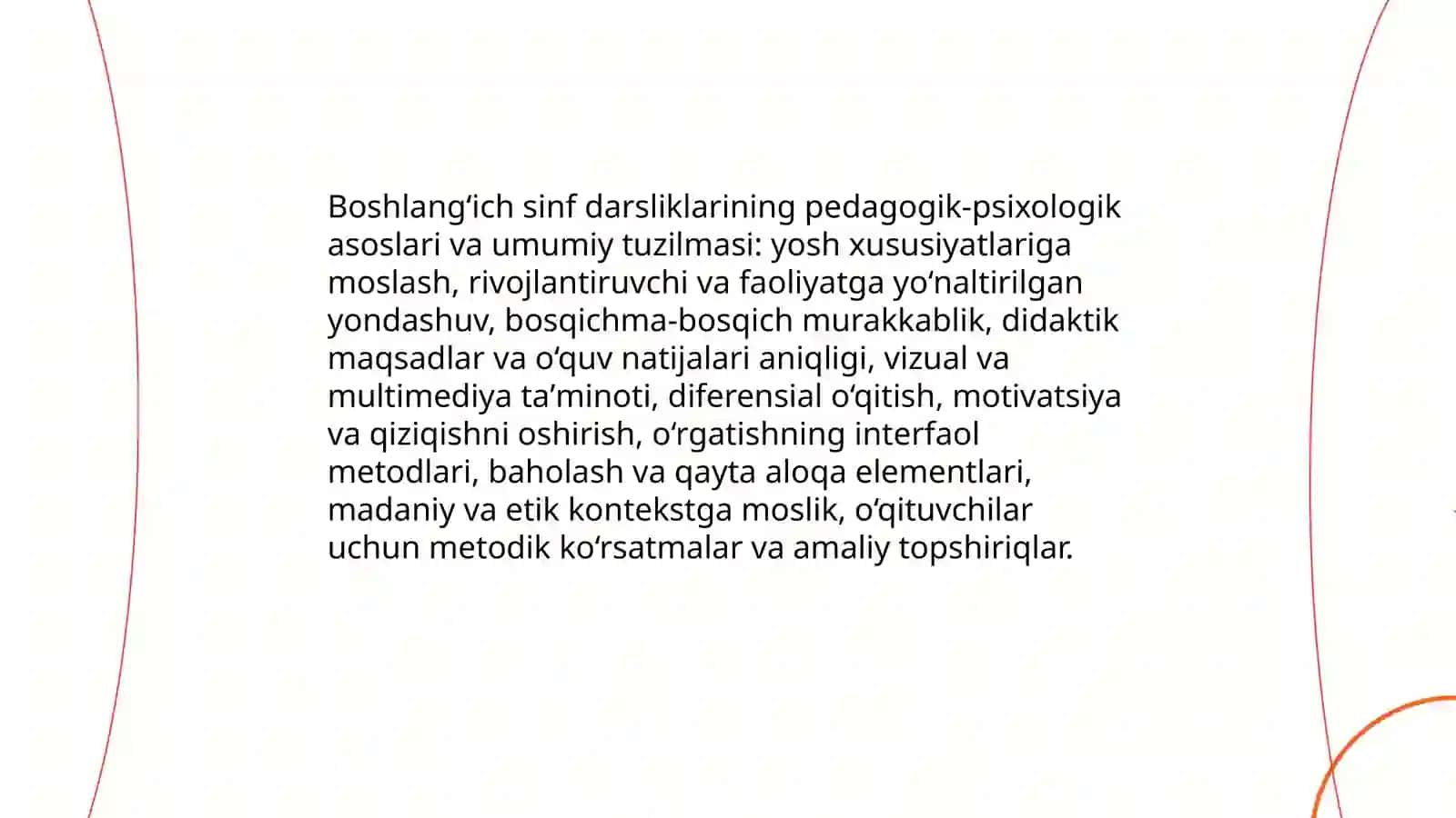 Boshlanĝich sinf darsliklarining umumiy tuzilmasi va tamoyillari 3