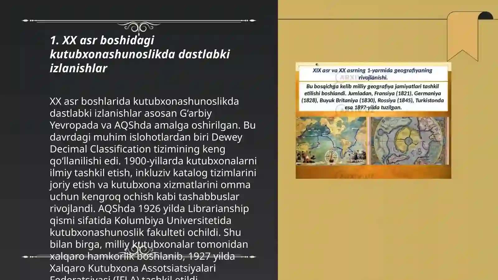 XX asrda kutubxonashunoslik faning rivojlanish bosqichlari 3