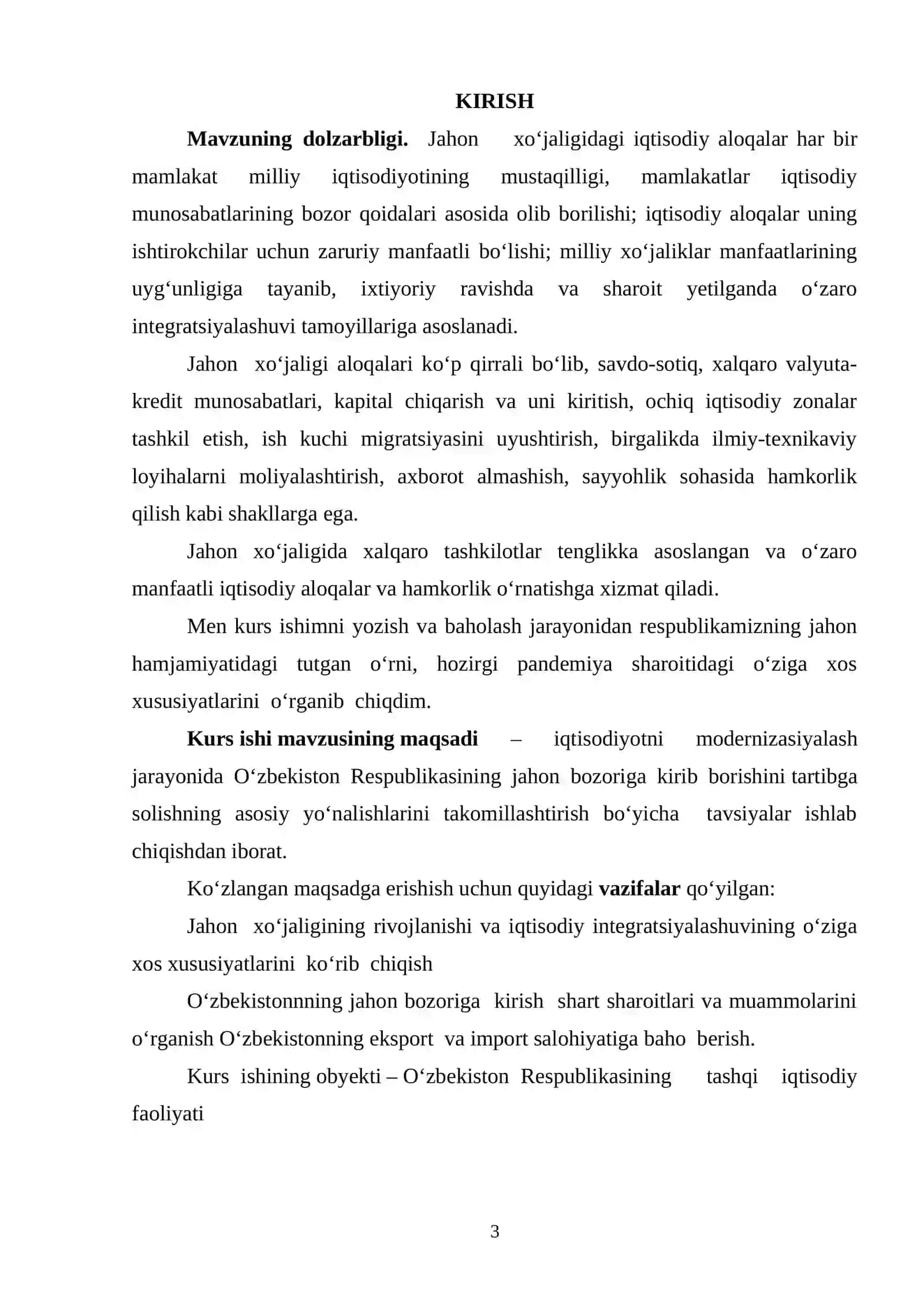JAHON XO’JALIGI TARAQQIYOTINING  HOZIRGI ZAMON  XUSUSIYATLARI 3