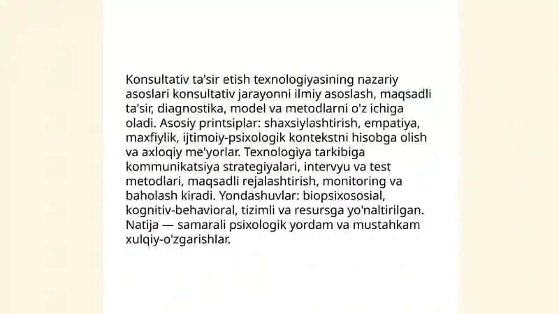 Konsultativ tasir etish texnalogiyasi 3