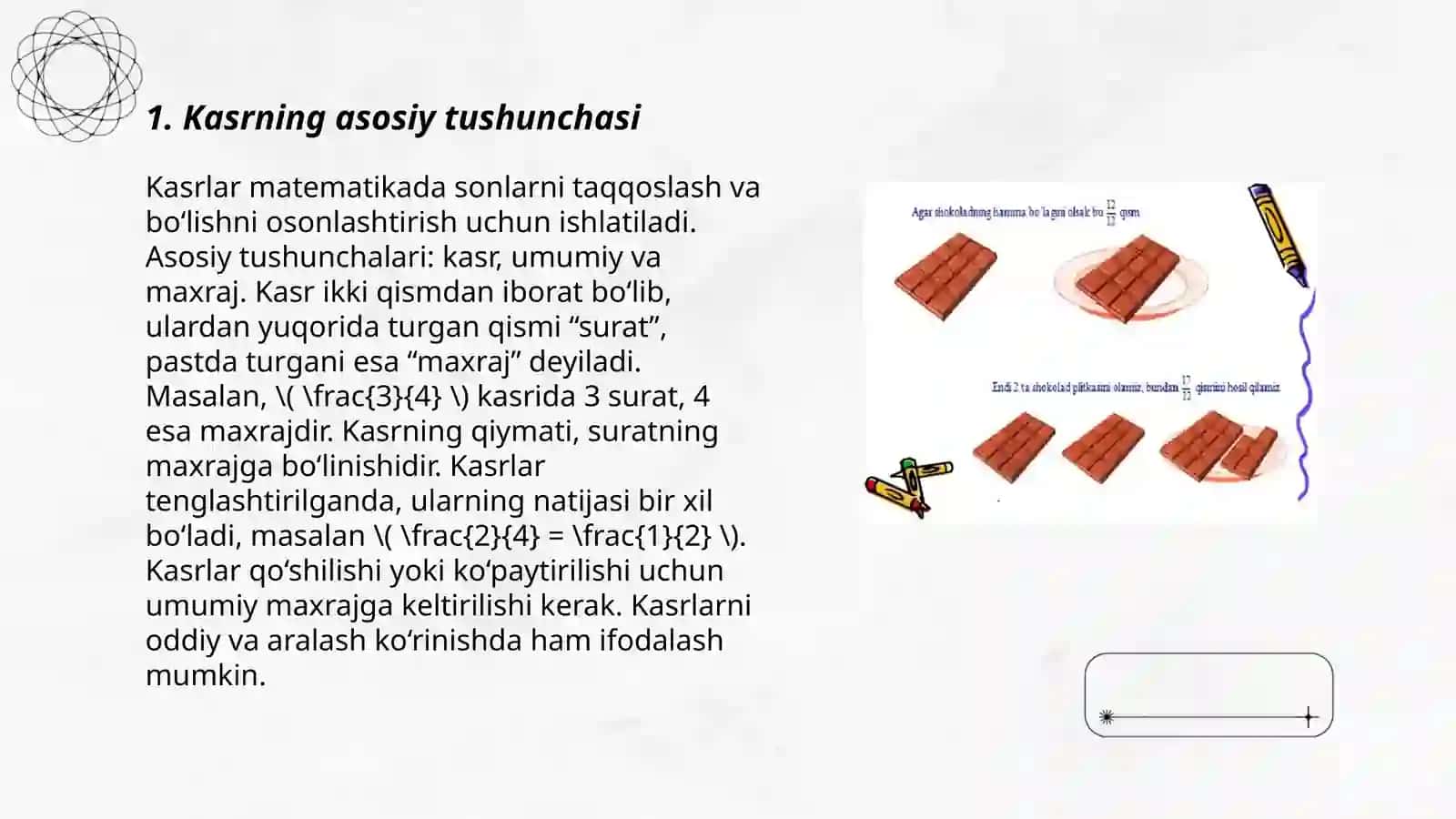 Kasrlar va maxraji 3