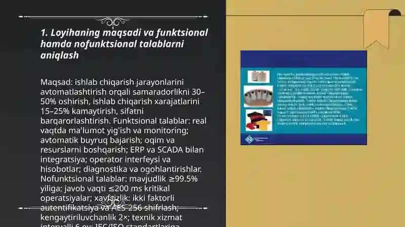 Ishlab chiqarish tarmoqlari va tizimlarini avtomatlashtirishning konseptual loyihasi 3
